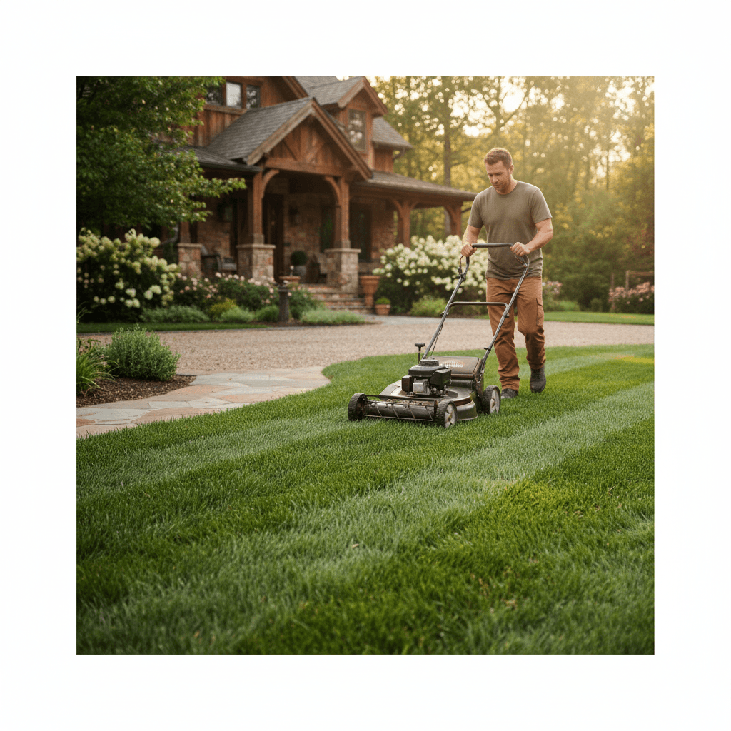 Professional lawn mowing service