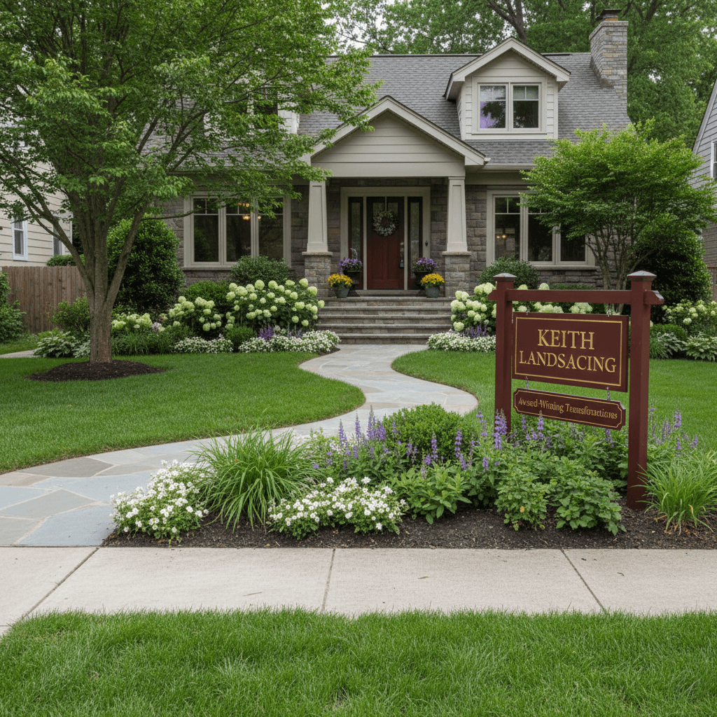 Completed residential landscape transformation