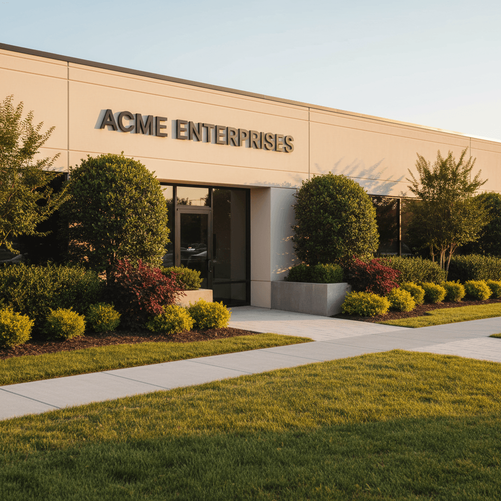 Commercial property landscape maintenance and cleanup