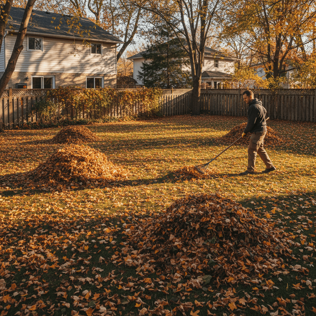 Fall cleanup and debris removal